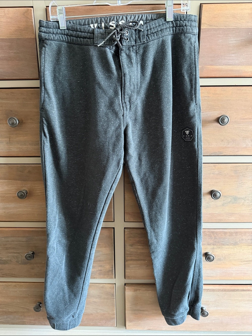 VISSLA Black Heather Jogger Sweatpants M (31-32)